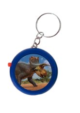 Teddies Obesek projektor dinozaver plastika 4cm na baterije s svetlobo 5 vrst na kartici 7x11cm