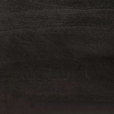 Vidaxl Strani šal Črna in zlata 60 x 33 x 75 cm Masiven les manga