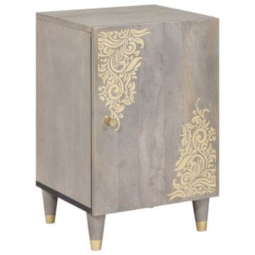 Vidaxl Kopalniška omarica Siva 38 x 33 x 58 cm Masiven les manga