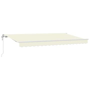 Vidaxl Retraktilna tenda krema 350 x 200 cm blago
