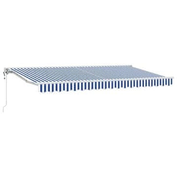 Vidaxl Okvir tende Modra in bela 350 x 200 cm Poliester s PU premazom
