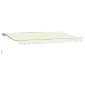 Vidaxl Ročna tenda 3,5 x 2 m Krem 100% poliester