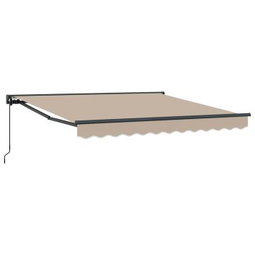 Vidaxl Retraktilna tenda Bež 300x250 cm blago