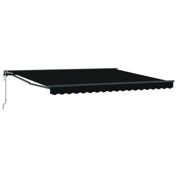 Vidaxl Retraktilna tenda Črna 400x300 cm blago