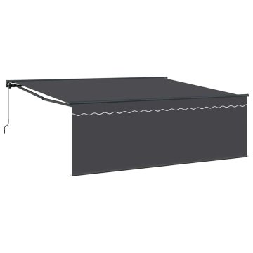 Vidaxl Retraktilna tenda Antracit 400 × 300 cm blago