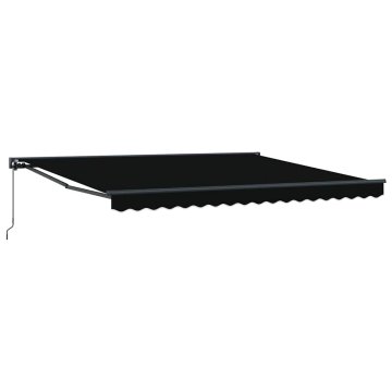 Vidaxl Retraktilna tenda Črna 400x300 cm blago
