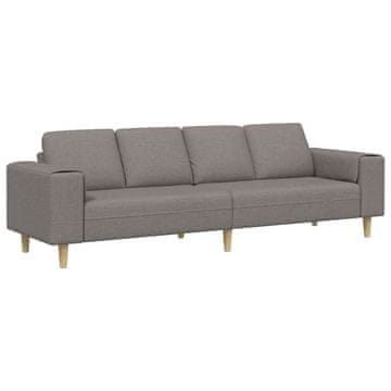Vidaxl Dnevna soba kavč Taupe 250 x 77 x 76 cm Poliester