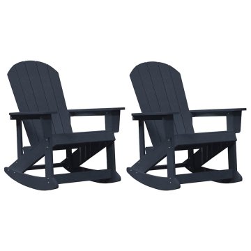 Vidaxl Adirondack gugalniki 2 pcs Mornarsko modra HDPE