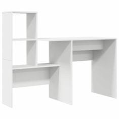 Vidaxl Miza s predalom Bela 131.5 x 50 x 106.5 cm Konstruiran les