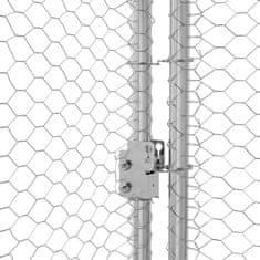 Vidaxl Kletka za piščance srebrna 600 x 200 x 198.5 cm Pocinkano jeklo