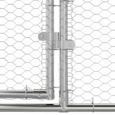 Vidaxl Kletka za piščance srebrna 600 x 200 x 198.5 cm Pocinkano jeklo