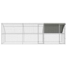 Vidaxl Kletka za piščance srebrna 600 x 200 x 198.5 cm Pocinkano jeklo