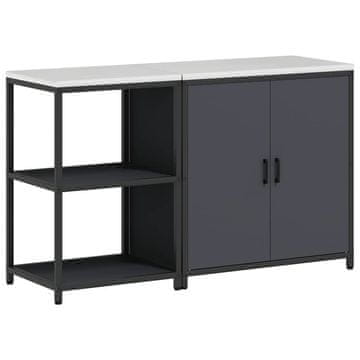 Vidaxl Kuhinjski set za shranjevanje 2 pcs Antracit Mlinjeni jeklo