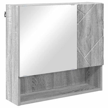 Vidaxl Ogledalna omara Siva Sonoma 59 x 17 x 55 cm Inženirski les