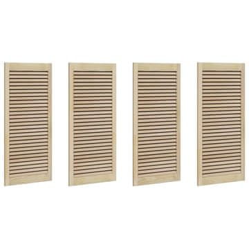 Vidaxl Vrata omare 4 pcs Naravna 140.5 x 2.1 x 49.5 cm Trdna borovina
