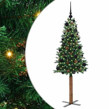 Vidaxl Ožja jelka med 150 LED Zelena 150 cm PVC in trden bor