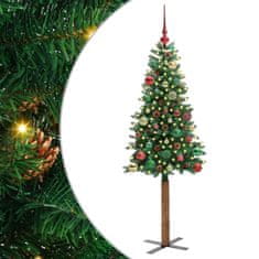 Vidaxl Ožja jelka med 150 LED Zelena 150 cm PVC in trden bor