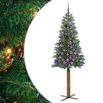 Vidaxl Ožja jelka med 300 LED Zelena 180 cm PVC in trden bor
