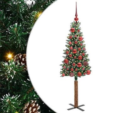 Vidaxl Ožja jelka med 150 LED Zelena 150 cm PVC in trden bor