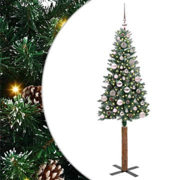 Vidaxl Ožja jelka med 150 LED Zelena 150 cm PVC in trden bor
