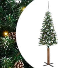 Vidaxl Ožja jelka med 150 LED Zelena 150 cm PVC in trden bor