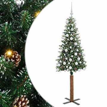 Vidaxl Ožja jelka med 300 LED Zelena 180 cm PVC in trden bor