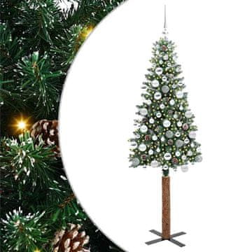 Vidaxl Ožja jelka med 300 LED Zelena 180 cm PVC in trden bor