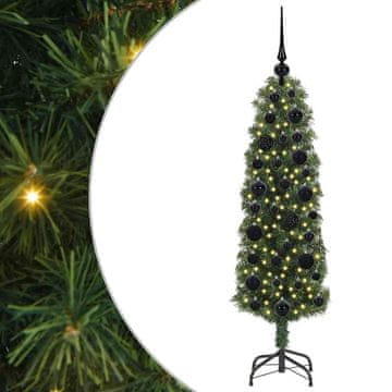 Vidaxl Umestno božično drevo Zelena 120 cm PVC in Jeklo in Plastika