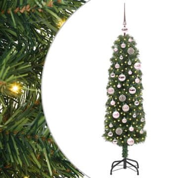 Vidaxl Umestno božično drevo Zelena 120 cm PVC in Jeklo in Plastika