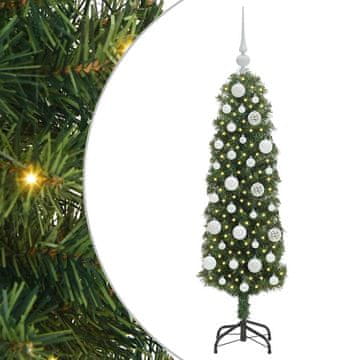 Vidaxl Umestno božično drevo Zelena 120 cm PVC in Jeklo in Plastika