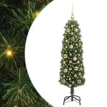 Vidaxl Umestno božično drevo Zelena 120 cm PVC in Jeklo in Plastika