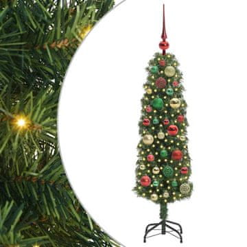 Vidaxl Umestno božično drevo Zelena 120 cm PVC in Jeklo in Plastika