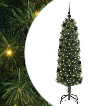 Vidaxl Umestno božično drevo Zelena 150 cm PVC in Jeklo in Plastika