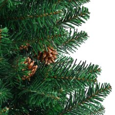 Vidaxl Ožja jelka med 150 LED Zelena 150 cm PVC in trden bor