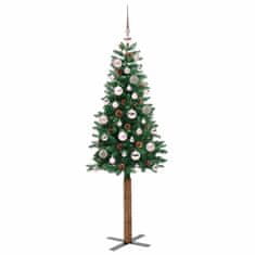 Vidaxl Ožja jelka med 150 LED Zelena 150 cm PVC in trden bor