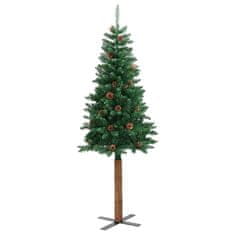 Vidaxl Ožja jelka med 150 LED Zelena 150 cm PVC in trden bor