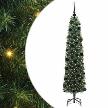 Vidaxl Umestno božično drevo Zelena 180 cm PVC in Jeklo in Plastika