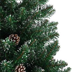 Vidaxl Ožja jelka med 150 LED Zelena 150 cm PVC in trden bor