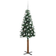 Vidaxl Ožja jelka med 150 LED Zelena 150 cm PVC in trden bor