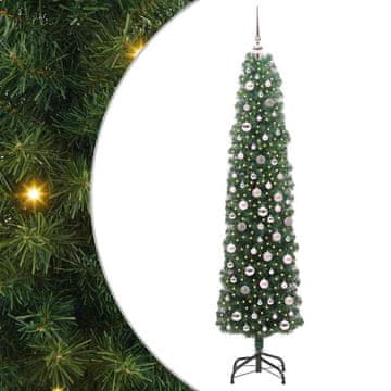 Vidaxl Umestno božično drevo Zelena 210 cm PVC in Jeklo in Plastika
