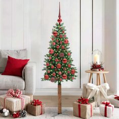 Vidaxl Ožja jelka med 150 LED Zelena 150 cm PVC in trden bor