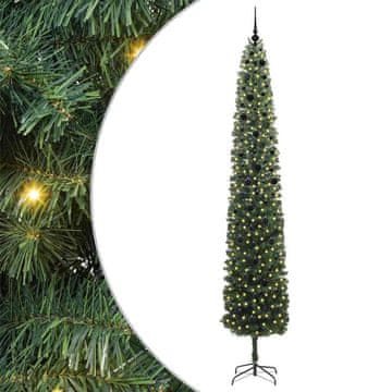 Vidaxl Umestno božično drevo Zelena 300 cm PVC in Jeklo in Plastika