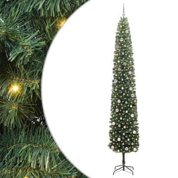 Vidaxl Umestno božično drevo Zelena 300 cm PVC in Jeklo in Plastika