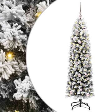 Vidaxl Umestno božično drevo Zelena 150 cm PVC in Jeklo in Plastika