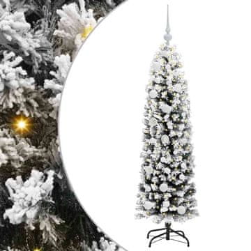 Vidaxl Umestno božično drevo Zelena 150 cm PVC in Jeklo in Plastika