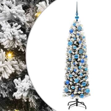 Vidaxl Umestno božično drevo Zelena 150 cm PVC in Jeklo in Plastika