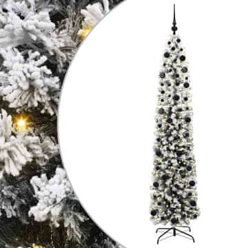 Vidaxl Umestno božično drevo Zelena 210 cm PVC in Jeklo in Plastika