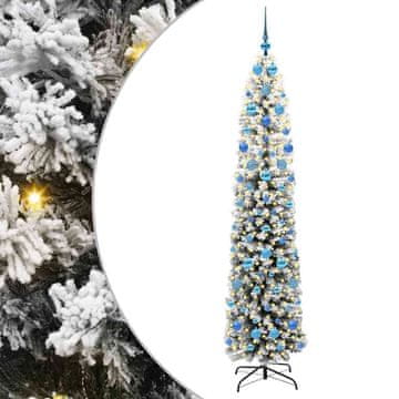 Vidaxl Umestno božično drevo Zelena 210 cm PVC in Jeklo in Plastika