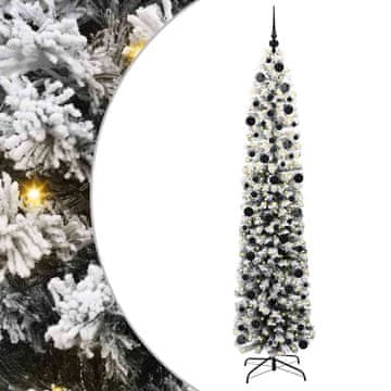 Vidaxl Umestno božično drevo Zelena 240 cm PVC in Jeklo in Plastika