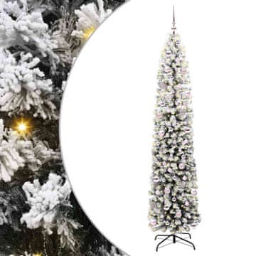 Vidaxl Umestno božično drevo Zelena 240 cm PVC in Jeklo in Plastika